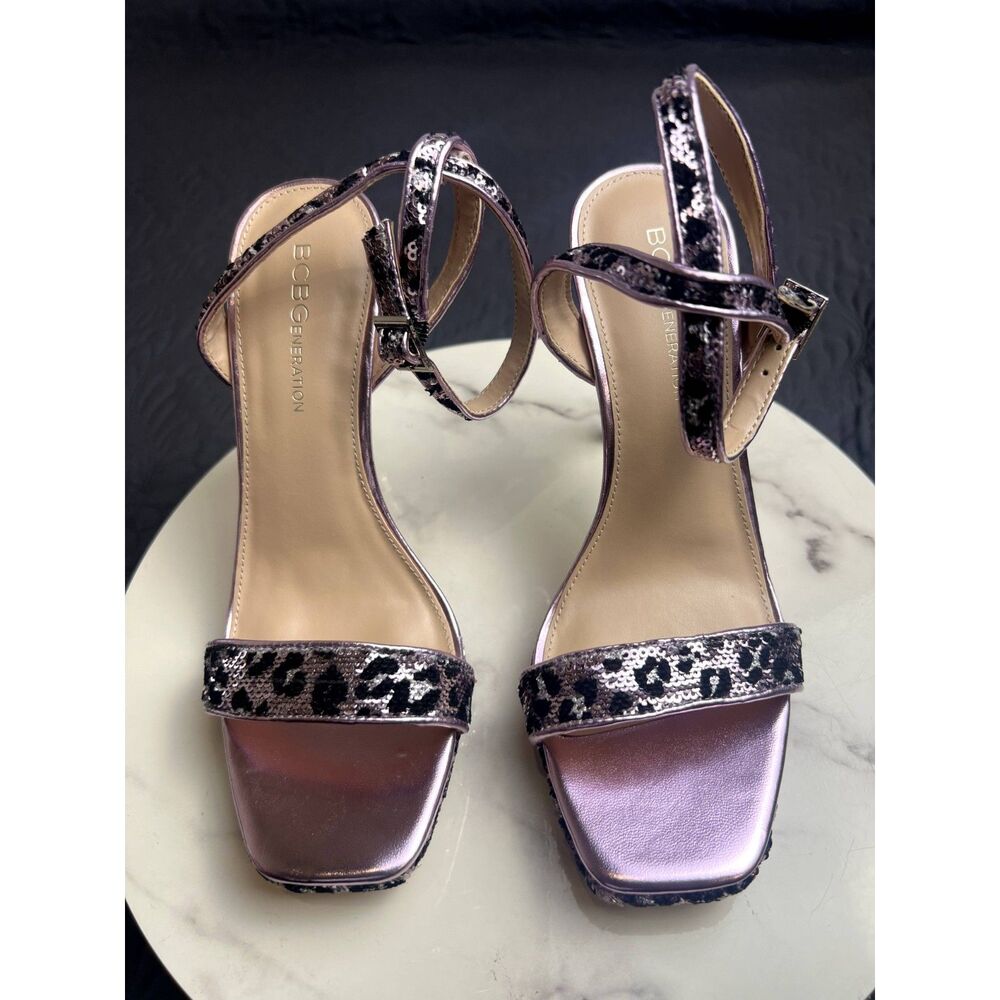 Bcbgeneration Cadence Sequin Platform Sandal Spec… - image 2